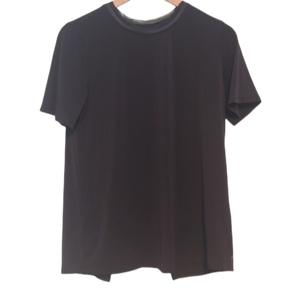 Fabletics Vivienne Black Cross Back Tee Open Size Small - Picture 1 of 5